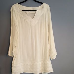Milly Cabana white cotton tunic cover up